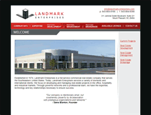 Tablet Screenshot of landmark-enterprises.com